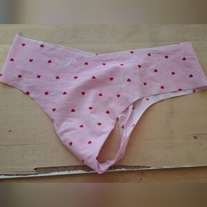PINK Victoria's Secret Pink Panties with Red Hearts